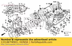 Ici, vous pouvez commander le roulement g, vilebrequin r. Côté (marron / marron) (o. S.) auprès de Honda , avec le numéro de pièce 13318KTW901: