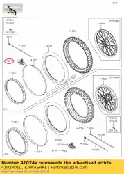 Here you can order the protector,bead 1. 60a from Kawasaki, with part number 41024010: