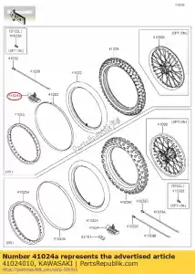 Kawasaki 41024010 protector,bead 1.60a - Bottom side