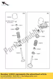 suzuki K120320002 tappet,intake - Bottom side