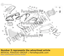 Aprilia 895918, Lh cubierta lateral, OEM: Aprilia 895918