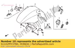 Aqui você pode pedir o nenhuma descrição disponível no momento em Honda , com o número da peça 61102MY3780: