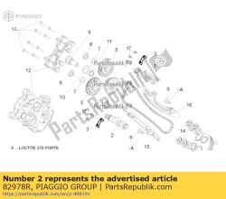 Aprilia 82978R, Albero a camme lato scarico anteriore, OEM: Aprilia 82978R