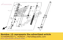 Aqui você pode pedir o tubo, assento em Honda , com o número da peça 51440MGSD71: