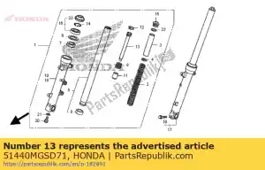 honda 51440MGSD71 rura, siedzenie - Dół