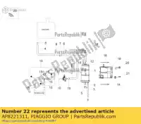 AP8221311, Piaggio Group, Passacavo d18 aprilia  rally rsv rsv4 rsv4 1100 racing factory abs rsv4 tuono scarabeo sr tuono tuono v tuono v4 1100 (usa) tuono v4 1100 (usa) e5 tuono v4 1100 rr (apac) zd4ke000 zd4kea00 zd4kea00, zd4kewa zd4keb00 zd4keu zd4keua1 zd4kg000 zd4kga00 zd4kgb zd4kgb00 zd4, Nuovo