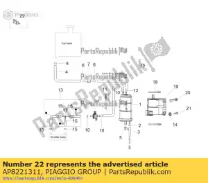 Piaggio Group AP8221311 fairlead d18 - Lado inferior