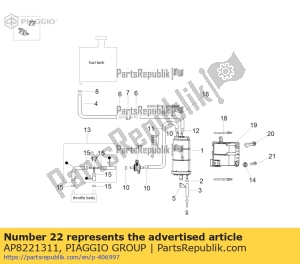 aprilia AP8221311 fairlead d18 - Bottom side