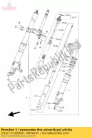 2S3231020000, Yamaha, zespó? przedniego widelca (lewa) yamaha vmx 1700 2009 2010 2011 2012 2015, Nowy