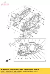 Ici, vous pouvez commander le boulon, bride auprès de Yamaha , avec le numéro de pièce 950220605000: