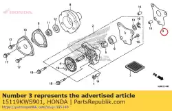 Qui puoi ordinare guarnizione, pompa dell'olio da Honda , con numero parte 15119KWS901: