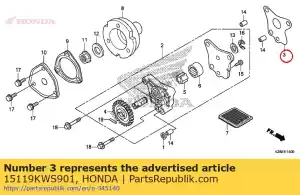 Honda 15119KWS901 junta, bomba de óleo - Lado inferior