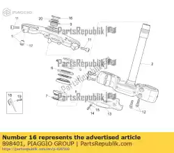 Ici, vous pouvez commander le bouchon à vis auprès de Piaggio Group , avec le numéro de pièce 898401: