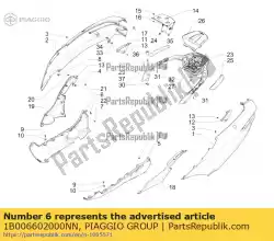 Aqui você pode pedir o spoiler inferior direito em Piaggio Group , com o número da peça 1B006602000NN: