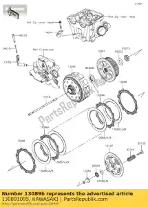 kawasaki 130891095 placa-embreagem kx250-h2 - Lado inferior