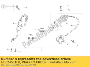 Piaggio Group GU02468100 serrure de selle - La partie au fond