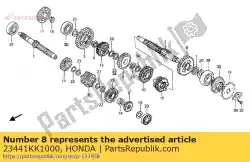 Here you can order the gear,m/shaft 3&4 from Honda, with part number 23441KK1000: