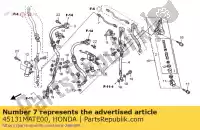 45131MATE00, Honda, pijp, onderremverbinding honda cbr 1100 1999 2000 2001 2002 2003 2004 2005 2006 2007 2008, Nieuw