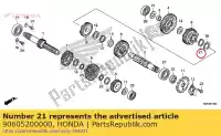 90605200000, Honda, set anello, 20mm honda  (b) usa (d) japan jc61-100 (e) england a super sport usa anf ca cb cbf cg clm little cub (x) japan clr cmx crf f (e) f (j) portugal / kph general export england australia france germany mtx nsr nx rr (p) rw (d) england st (n) germany trx vt xl xlr , Nuovo