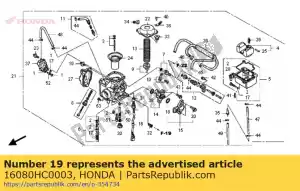 Honda 16080HC0003 arandela de tornillo - Lado inferior