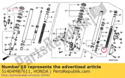 Aquí puede pedir asiento, primavera de Honda , con el número de pieza 51404MB7611: