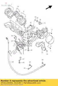 suzuki 3416126D00 damper - Bottom side