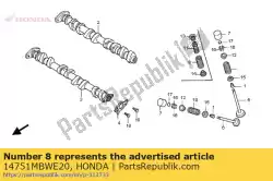 Aqui você pode pedir o mola, válvula externa em Honda , com o número da peça 14751MBWE20: