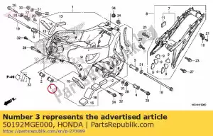 Honda 50192MGE000 col a, l. suspension de moteur - La partie au fond
