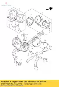 Suzuki 3415038G00 conjunto de mayúsculas - Lado inferior