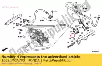 16620MCA780, Honda, komp. rur., l. paliwo honda gl goldwing a  bagger f6 b gold wing deluxe abs 8a gl1800a gl1800 airbag gl1800b 1800 , Nowy