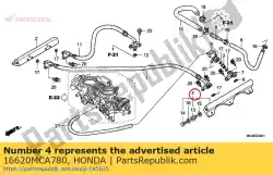 Aquí puede pedir tubería comp., l.combustible de Honda , con el número de pieza 16620MCA780: