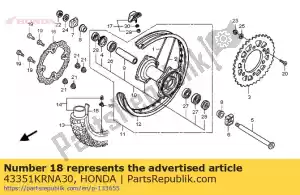 honda 43351KRNA30 dysk, rr. hamulec - Dół