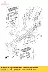 Qui puoi ordinare poggiapiedi anteriore assy da Yamaha , con numero parte 999990352200: