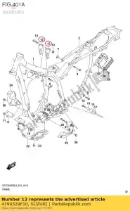 Suzuki 4199329F10 plaque, tête mtg - La partie au fond