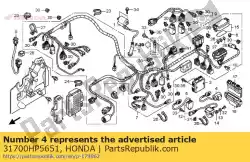 Aqui você pode pedir o conjunto condensador para iniciador de recuo em Honda , com o número da peça 31700HP5651: