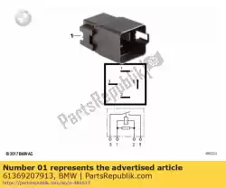 Here you can order the relay from BMW, with part number 61369207913: