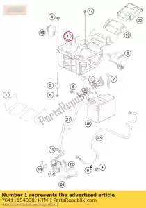 ktm 76411154000 caixa eletrônica - Lado inferior