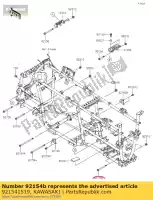 921541519, Kawasaki, boulon, à bride, 10x120 kvf750gff kawasaki  brute force 750 2015 2016 2017 2018 2019 2020 2021, Nouveau