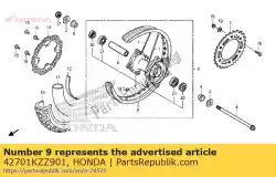 Here you can order the rim,rear wheel from Honda, with part number 42701KZZ901: