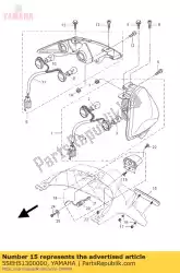 Aqui você pode pedir o conjunto refletor traseiro em Yamaha , com o número da peça 5SEH51300000: