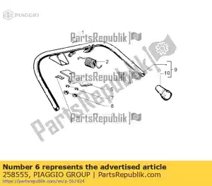 Piaggio Group 258555 placa - Lado inferior