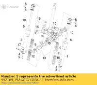 497184, Piaggio Group, left fork leg     , New