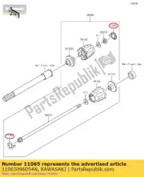 Qui puoi ordinare 01 tappo,b. Argento da Kawasaki , con numero parte 11065096054N: