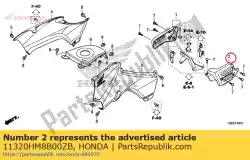 Qui puoi ordinare copertina, l. Lato motore *nha41mr* argento selce metallizzato da Honda , con numero parte 11320HM8B00ZB: