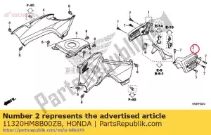 honda 11320HM8B00ZB copertina, l. lato motore *nha41mr* argento selce metallizzato - Il fondo