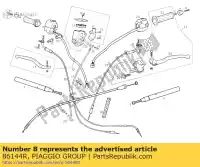 86144R, Piaggio Group, Interruptor aprilia derbi  gpr rs 50 2004 2005 2006 2007 2008 2009 2010, Novo