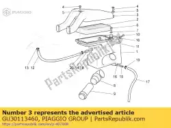 Here you can order the filter cover from Piaggio Group, with part number GU30113460: