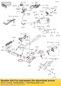 Kawasaki 921711668 pince, 64,5 mm - La partie au fond