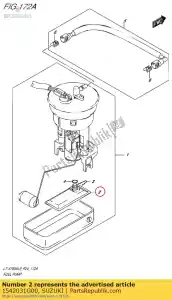 Suzuki 1542031G00 strainer - Bottom side