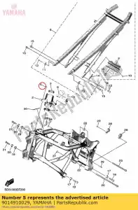 yamaha 9014910029 schroef - Onderkant